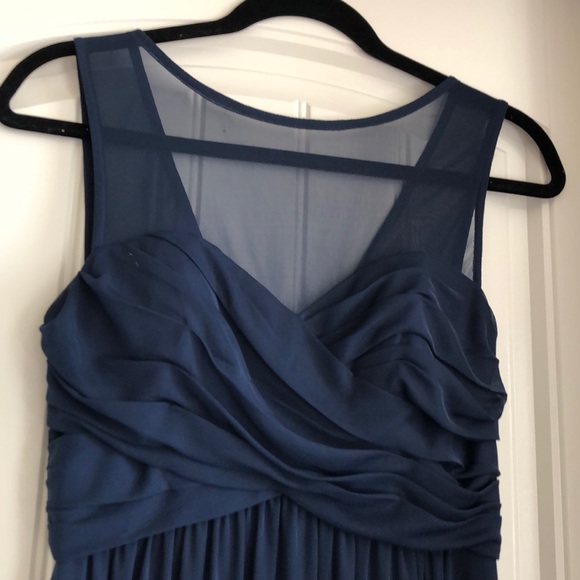 DB Long mesh dress w/ illusion neckline - Picture 2 of 4